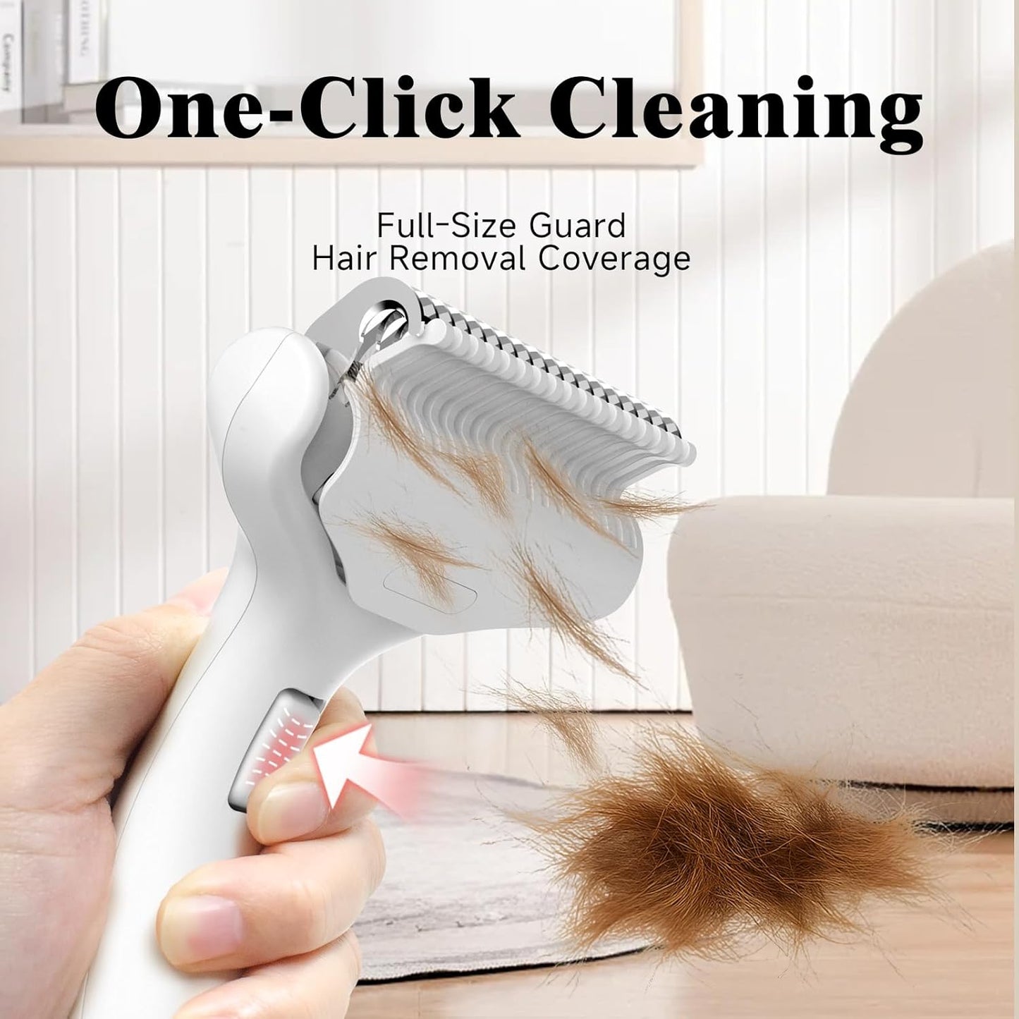 Pet Steam Brush for Dog & Cat - 3-in-1 Steam Grooming Brush for Shedding - Self Cleaning Spray Comb with Mist for Long Haired Pets - Includes Waterless Shampoo & undercoat rake, Blue