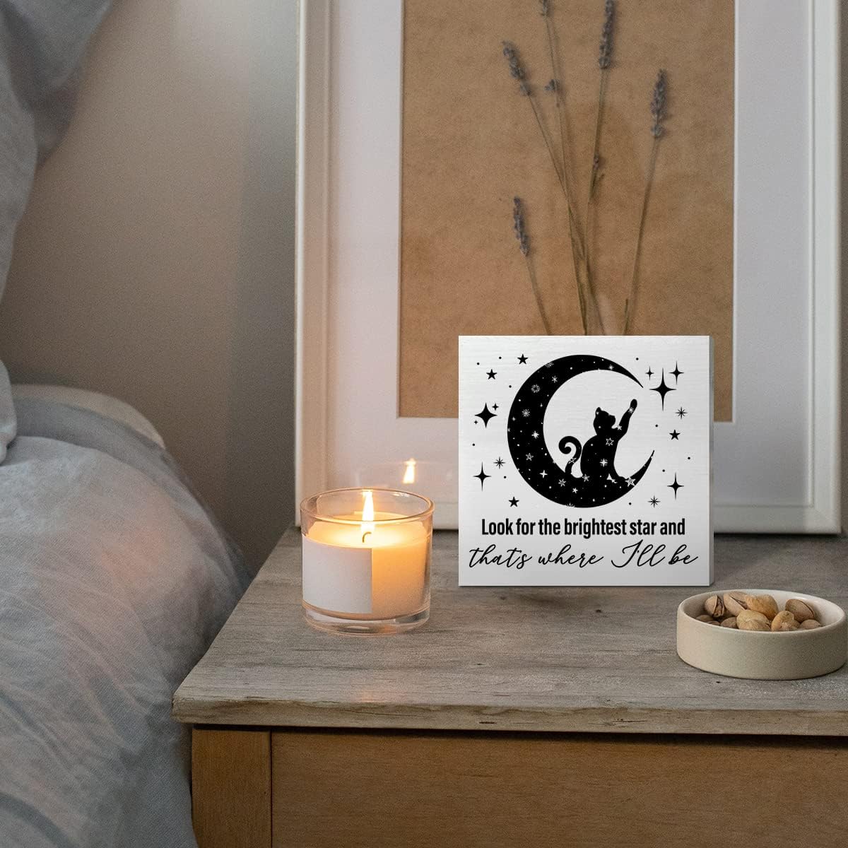 Memorial Gifts for Lose of Cat, Pet Sympathy Gifts Remembrance Gifts Loss of Cat Bereavement Gifts, That's Where I'll Be, Pet Memorial Desk Decor Wooden Box Sign