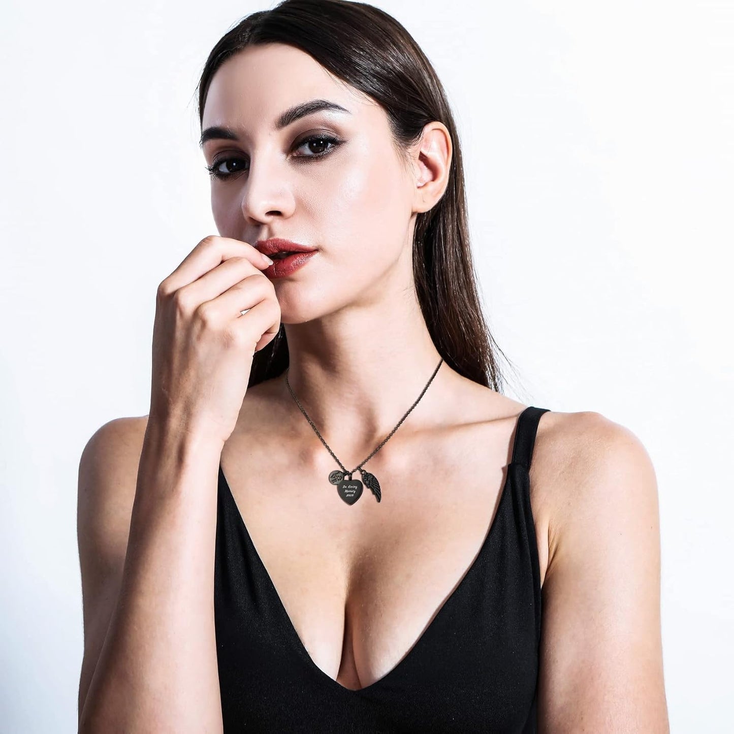 Personalized Urn Necklace for Pet Ashes Custom Photo/Name/Date Paw Print Pendant for Women Men Cremation Jewelry Memorial Keepsake for Dog/Cat/Pet Urn Necklace with Funnel Fill Kit