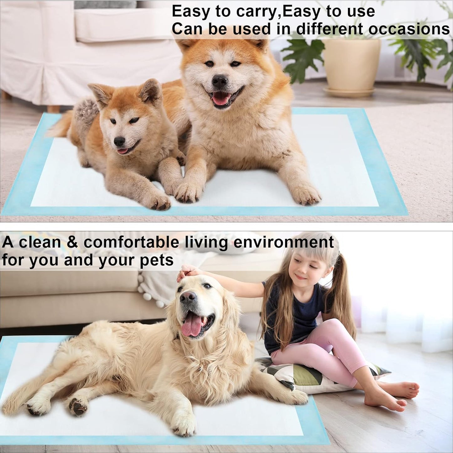 60 Count Dog Pee Pads Extra Large,32"X 36"Pet Training Pads,Disposable Pet Potty Pads Super Absorbent & Leak-Proof for House Training Cats,Rabbits,Dogs Leak-Proof Pet Pads