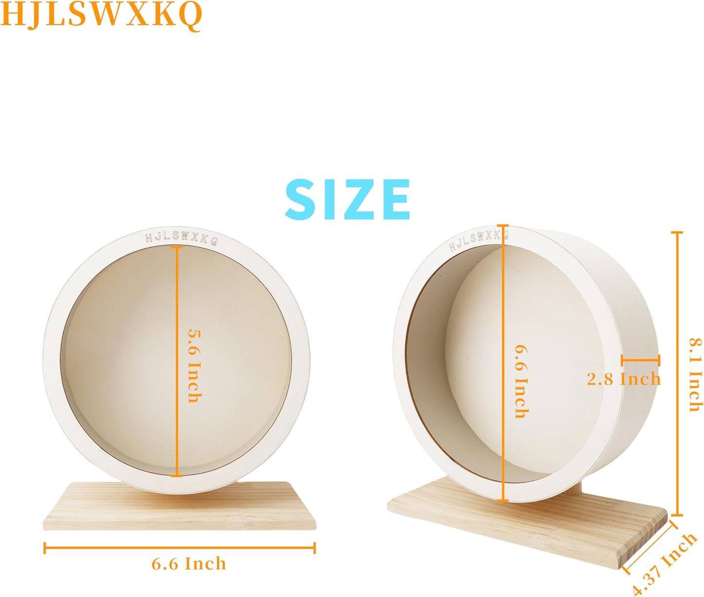 Hamster Silent Exercise Wheel – Wooden Hamster Wheel with Removable Washable Track, Quiet Wheel for Gerbils, Mice, Small Pets – Prevents Boredom Depression(S)