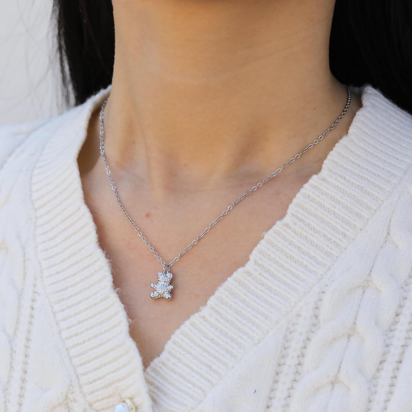 Baydurcan Pendant Necklace for Women Evil Eye Ankh Bow Necklace for Friends Sister Birthday Just Because Christmas Gifts