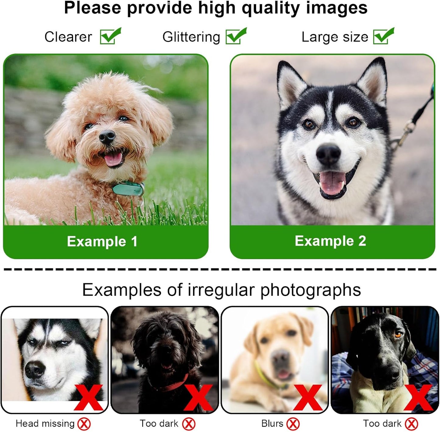 Personalized Pet Dog Portrait Necklace Memorial Gift, Engraved Custom Photo Cats Dogs Necklace for Women Mom Grandma Animal Lovers, Handmad Dog Pendant Jewelry Keepsake Sympathy Gifts