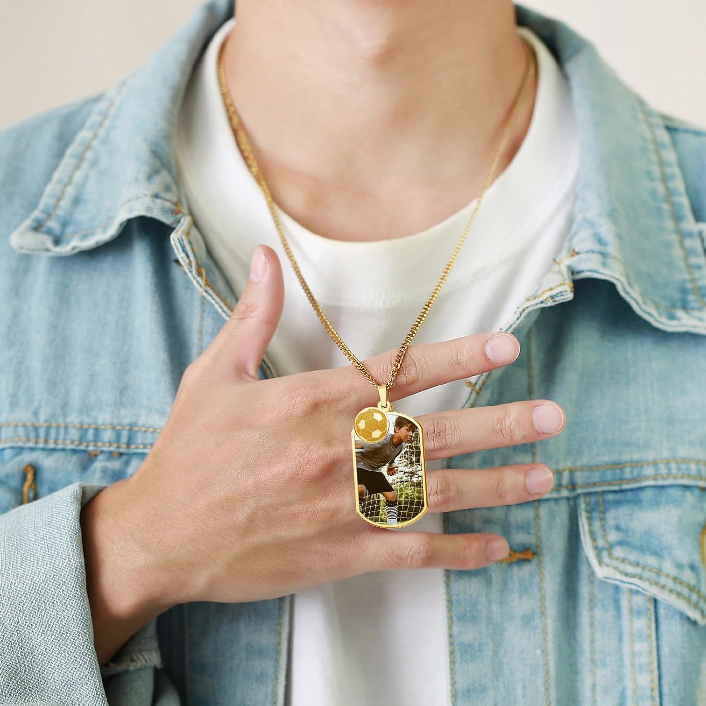 CharmSStory Personalized Photo Necklaces Custom Engraved Name Necklace Memory Keepsake Picture Necklace Pendant Customized Gifts for Women Men