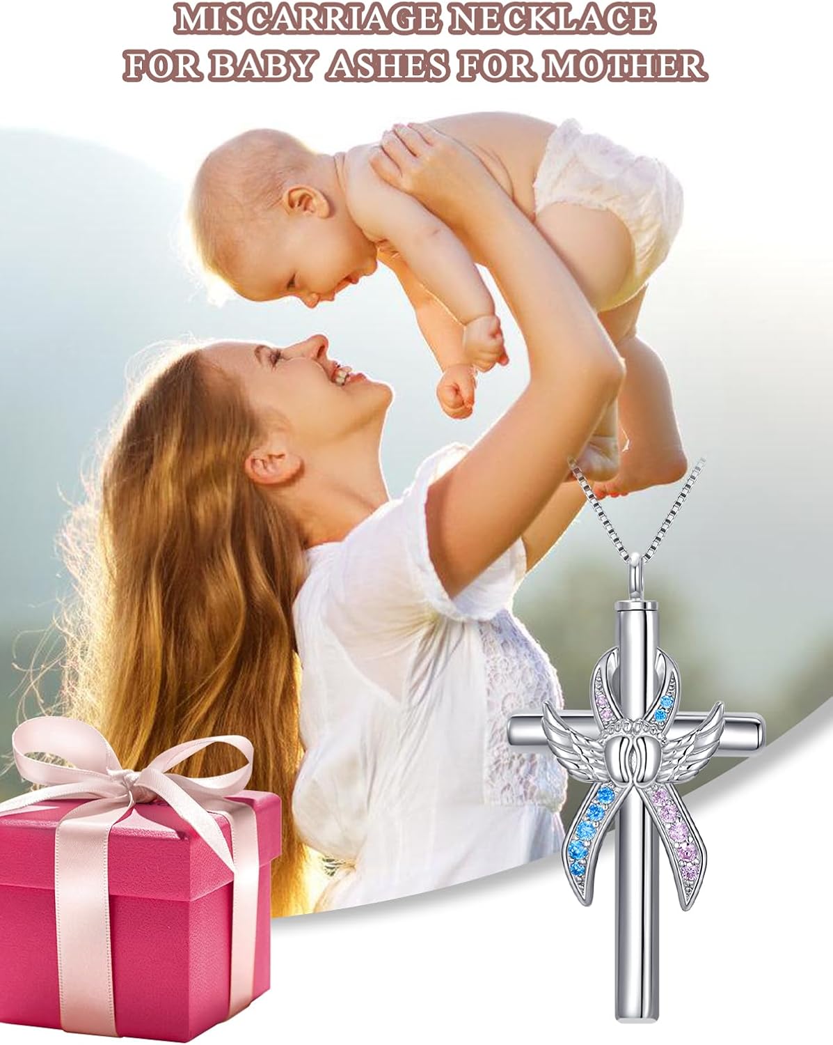 Cross Urn Necklace for Ashes 925 Sterling Silver Cremation Jewelry with Funnel Filler Kit Ashes Necklace for Human Women Girl Pets