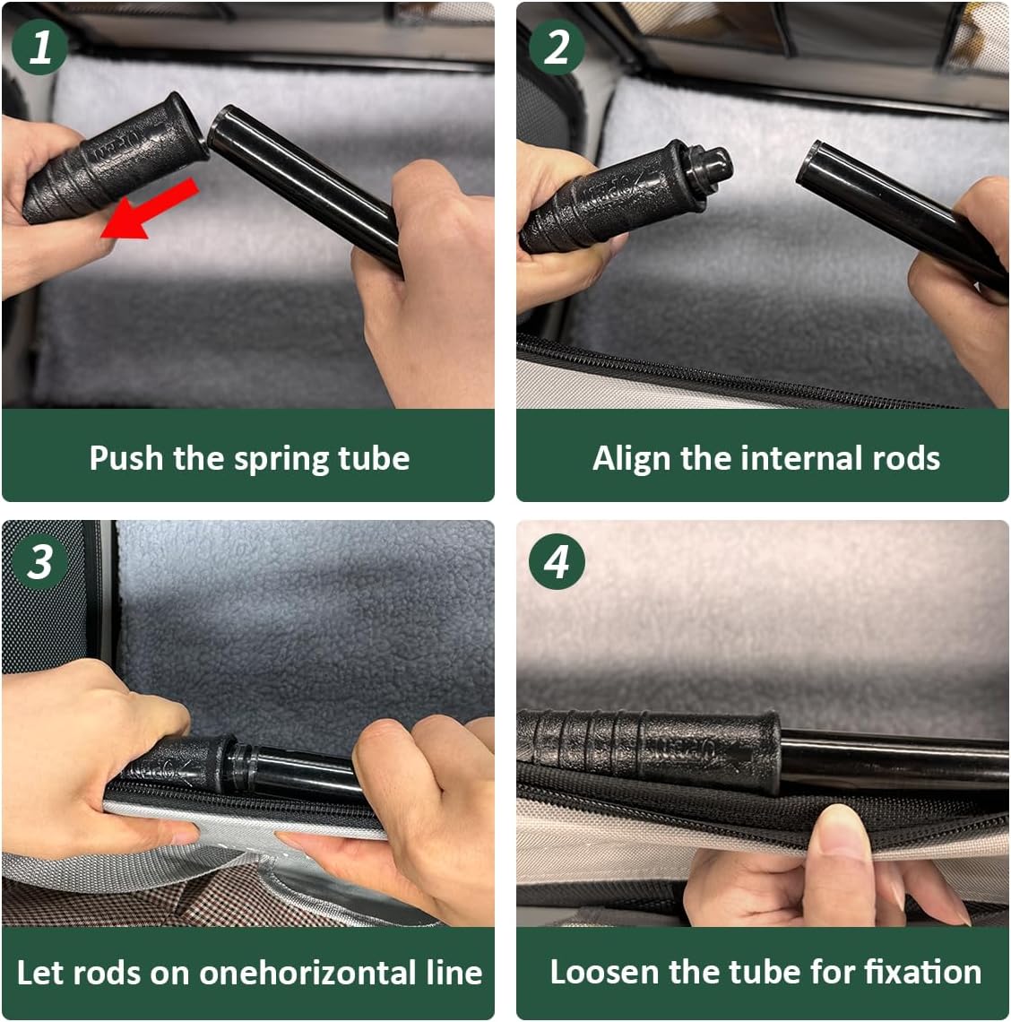 Extra Large Cat Carrier Soft Sided Folding Small Dog Pet Carrier 24"x16.5"x16" Travel Collapsible Ventilated Comfortable Design Portable Vehicle with Curtain(Green-Red)