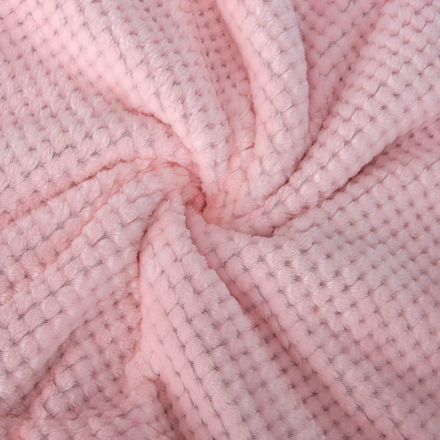 DG Plush Fleece Receiving Blanket for Dog, Cat, Pet - Warm & Soft, Couch, Sofa, Travel & Outdoor, Camping (24" x 32"), Baby Pink