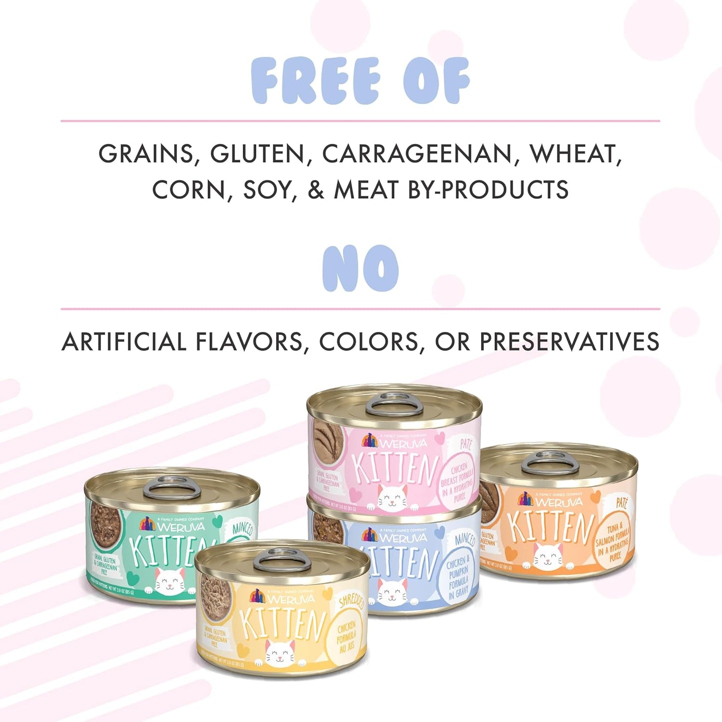 Weruva Kitten, Chicken Breast Formula in a Hydrating Purée, 3oz Can (Pack of 12)