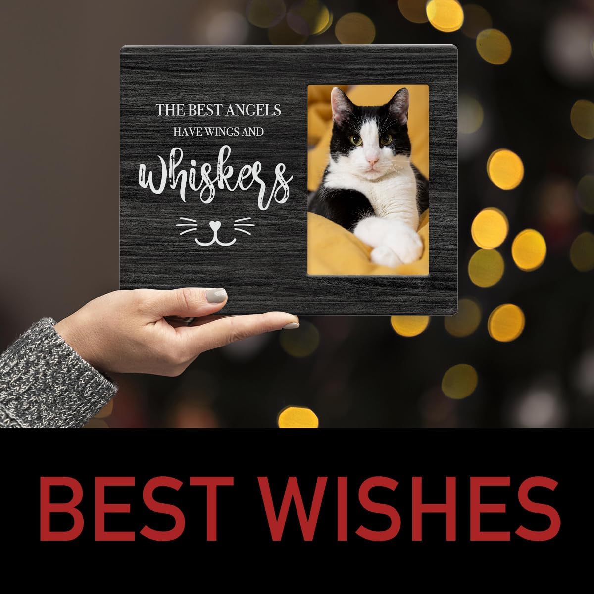 IAXIC Cat Memorial Photo Frame - Sympathy Gift for Pet Loss, Remembrance Gift for Desk or Table Decor