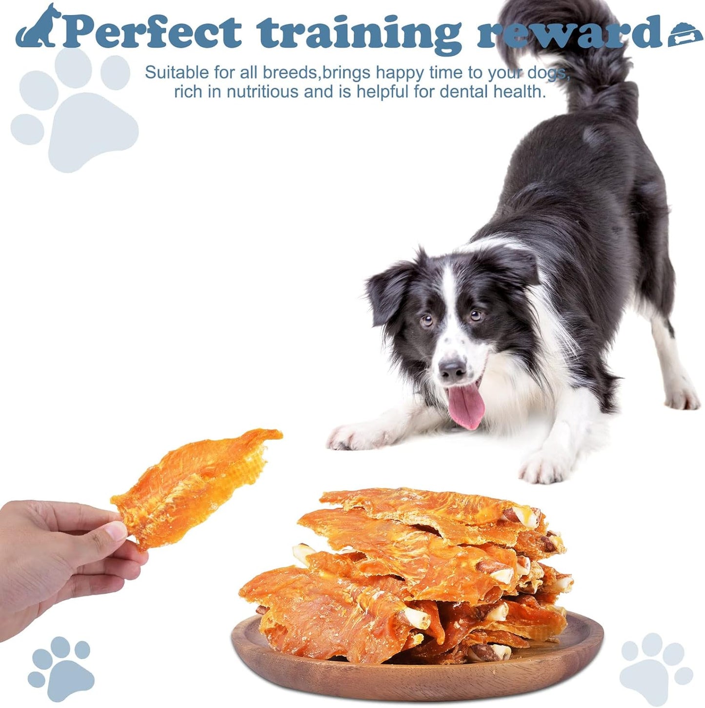 Chicken Jerky with Twist Rawhide Sticks Puppy Training Snacks Dog Chews Treats 2lb