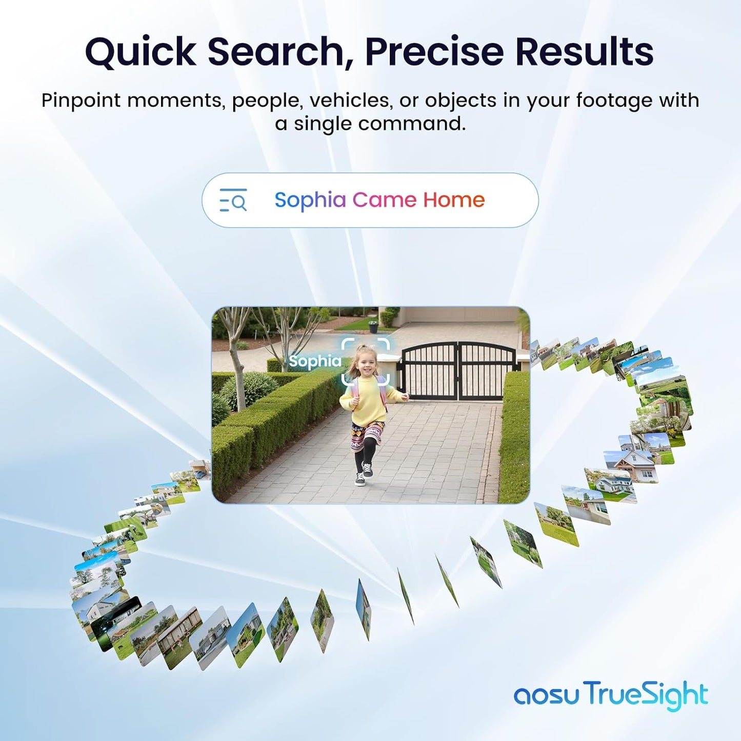 AOSU 4K Security Cameras Wireless Outdoor System, 6-Cam Kit with HomeCortex AI, Face Recognition & Behavior Detection, Dual Solar Power, Expandable Up to 16TB, No Monthly Fees for Home Surveillance