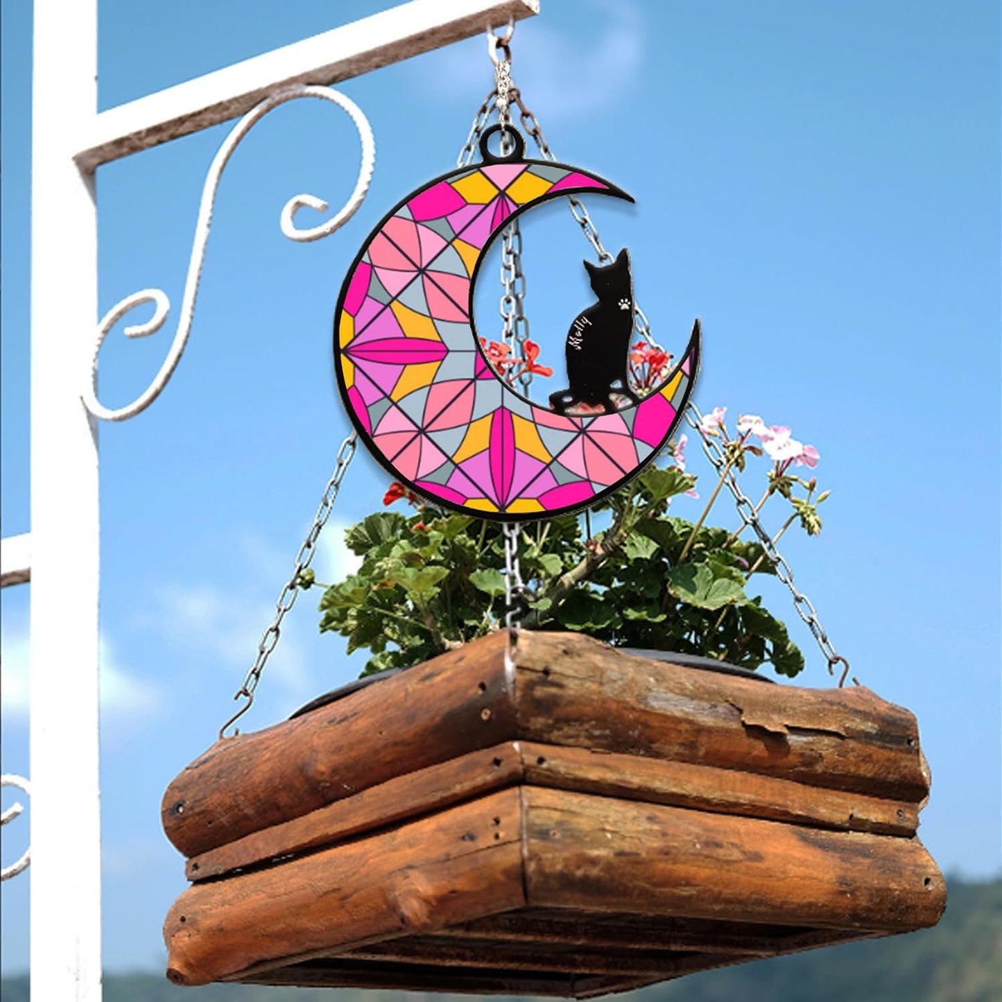 Memorial Suncatcher,Memorial Gift for Loss,Personalized with Name Date Breeds Suncatcher,Loss of Cat Sympathy Gift for Cat Lovers,Christmas Ornament Window Hangings