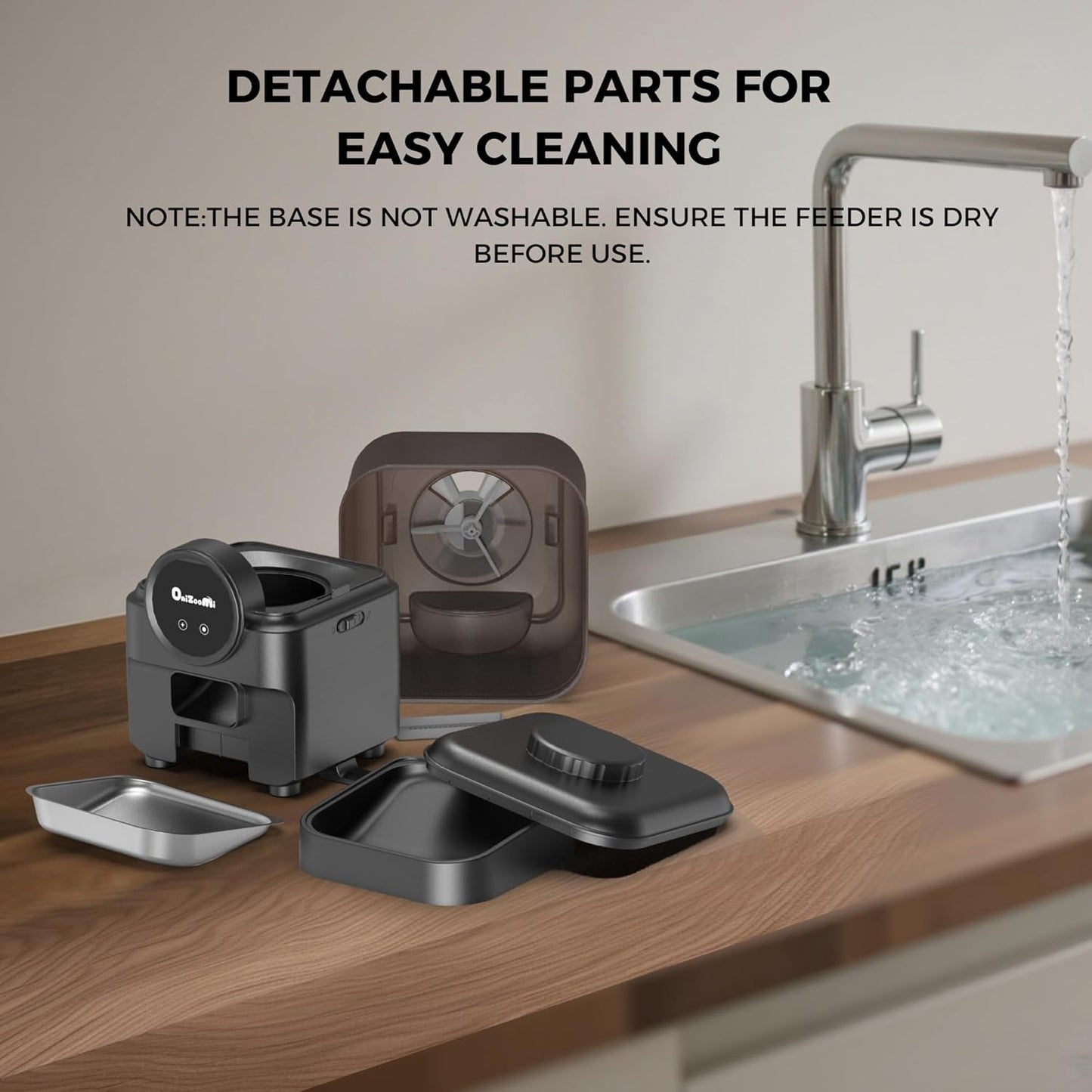 Automatic 6L Cat and Dog Feeder - Pet Feeder with WiFi and Smart Control via App - for Cats and Small Dogs, Auto Timed Food, Stainless Steel Bowl, Dual Powered, 12-Day Battery Life After Power Off