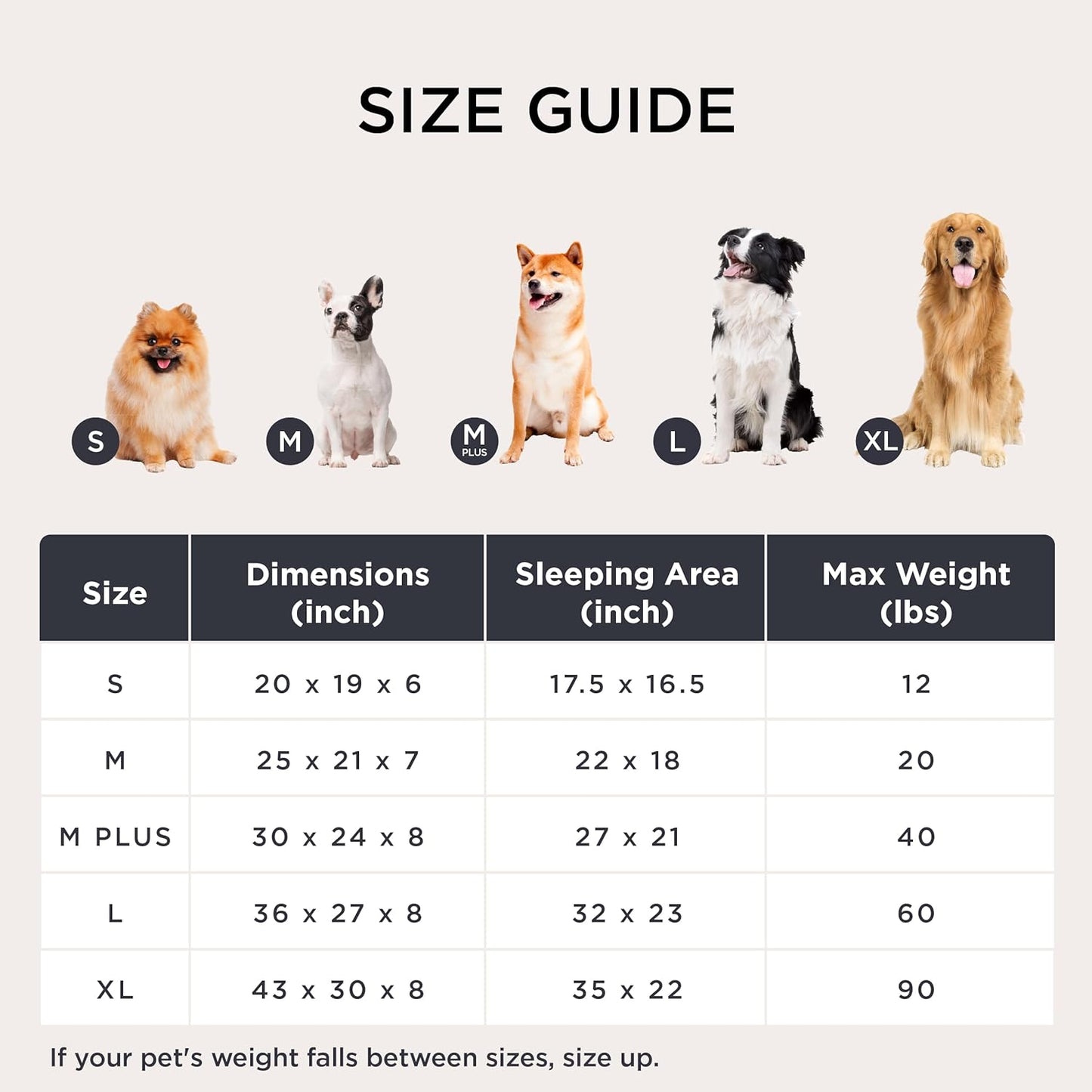 Bedsure Cute Dog Beds Large Sized Dog - Washable Furry Pet Beds, Rectangle Orthopedic Corduroy Fleece Puppy Beds with Removable Zipper Cover, 36x27x8inches, Cream