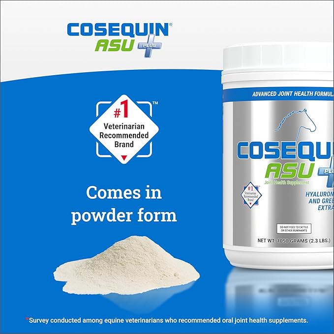 Nutramax Cosequin ASU Joint Health Supplement for Horses - Powder with Glucosamine, Chondroitin, MSM, ASU, Green Tea Extract, and Hyaluronic Acid, 1050 Grams