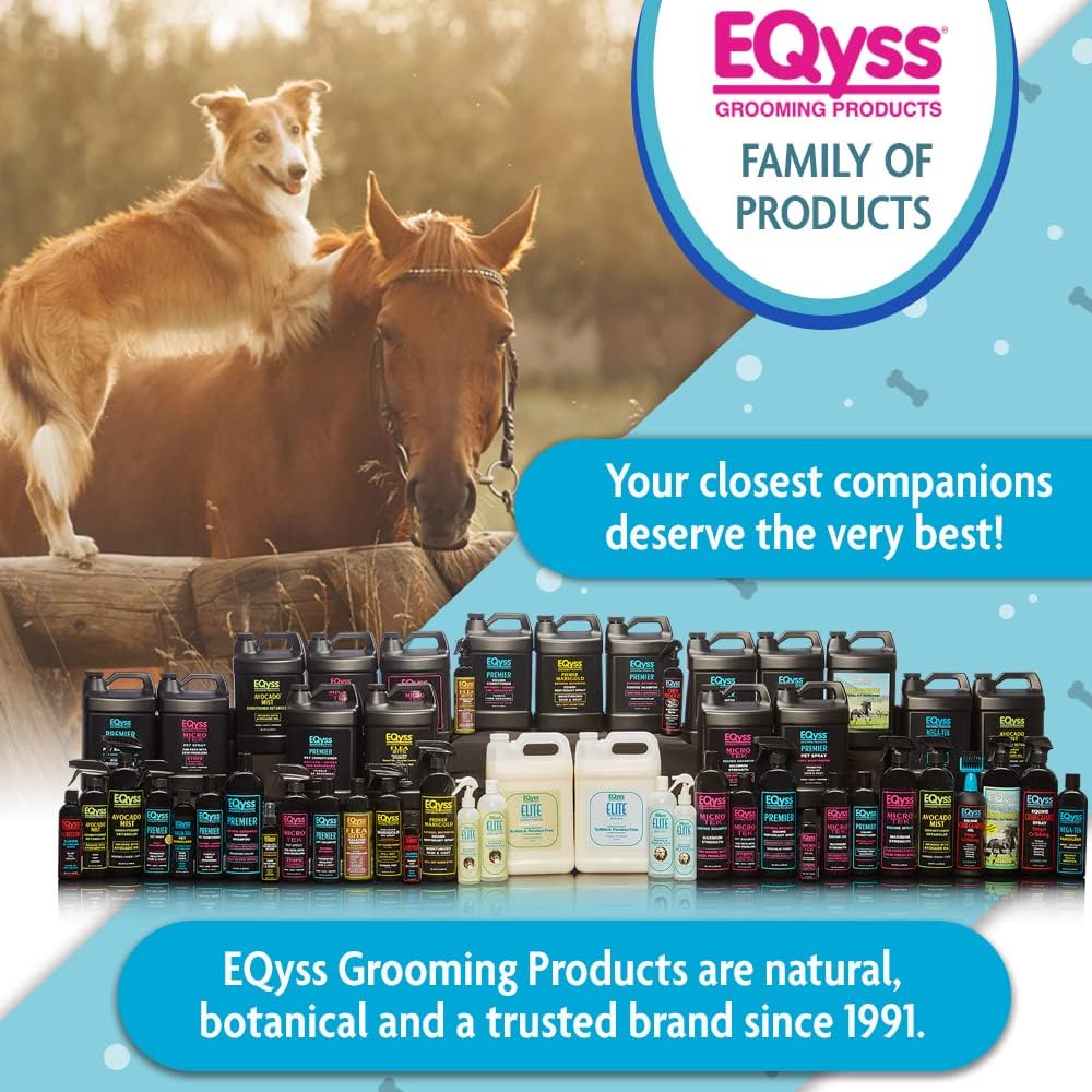 EQyss Avocado Mist Pet Spray Conditioner - Shines, Conditions, and Reduces Shedding, Weightless Leave in Spray - for Dogs, Cats, Puppies - Oil and Silicone Free, pH Balanced, USA Made (128 oz)