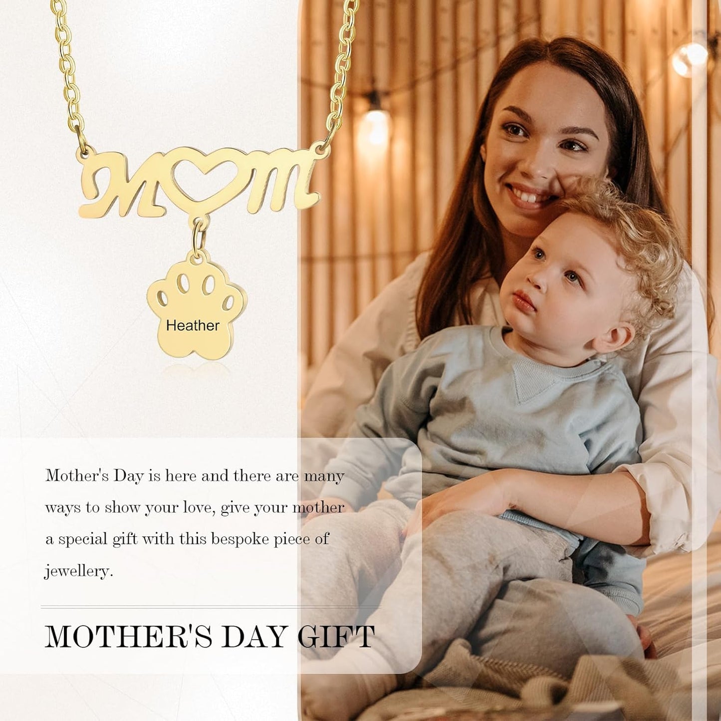 Customized Paw Print Necklace Personalized Pet Name Necklace Custom Engraved Dog Cat Paw Pendant Necklace Pet Memorial Gift for Pet Lovers