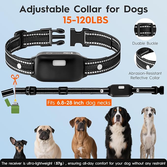 3 Dog Shock Collar with Remote,4200FT Dog Training Collar with Battery Display, 4 Trainning Modes,Rechargeable Electric Dog Collar for Small Medium Large Dogs (15-120Lbs) with Flash Light