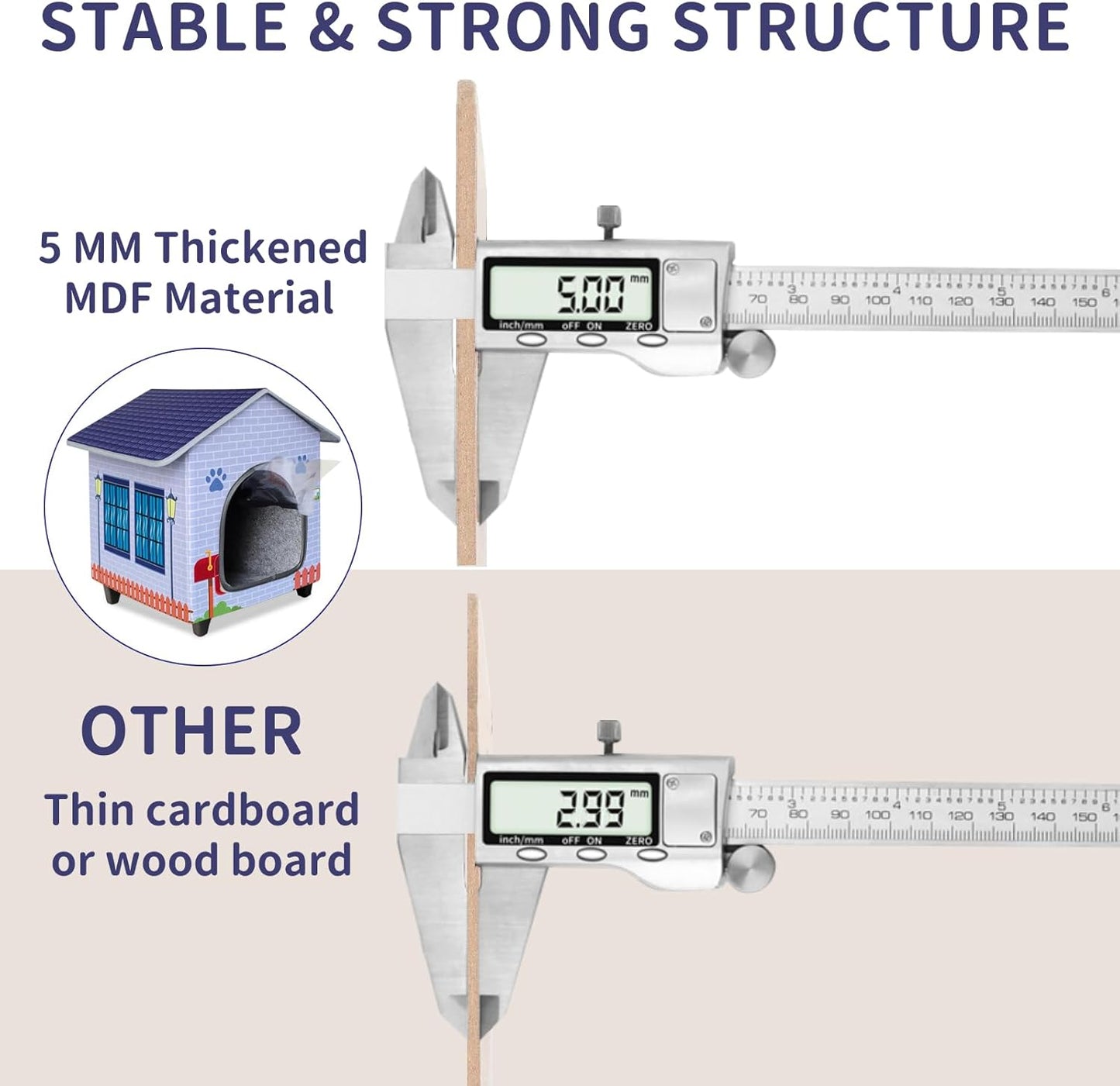 Elevated Cat Houses for Indoor/Outdoor Covered Kitten Beds Feral Cat Shelter Hideaway Bed Easy to Assemble
