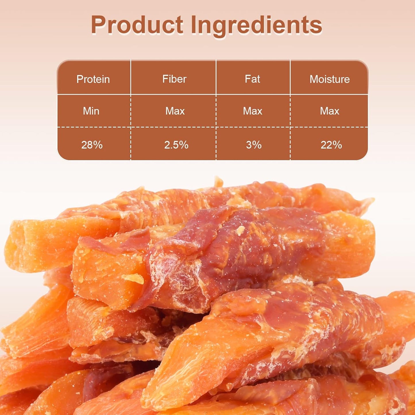 Chicken Wrapped Sweet Potato Dog Treats, Puppy Training Snacks, Rawhide Free 0.5lb/227g