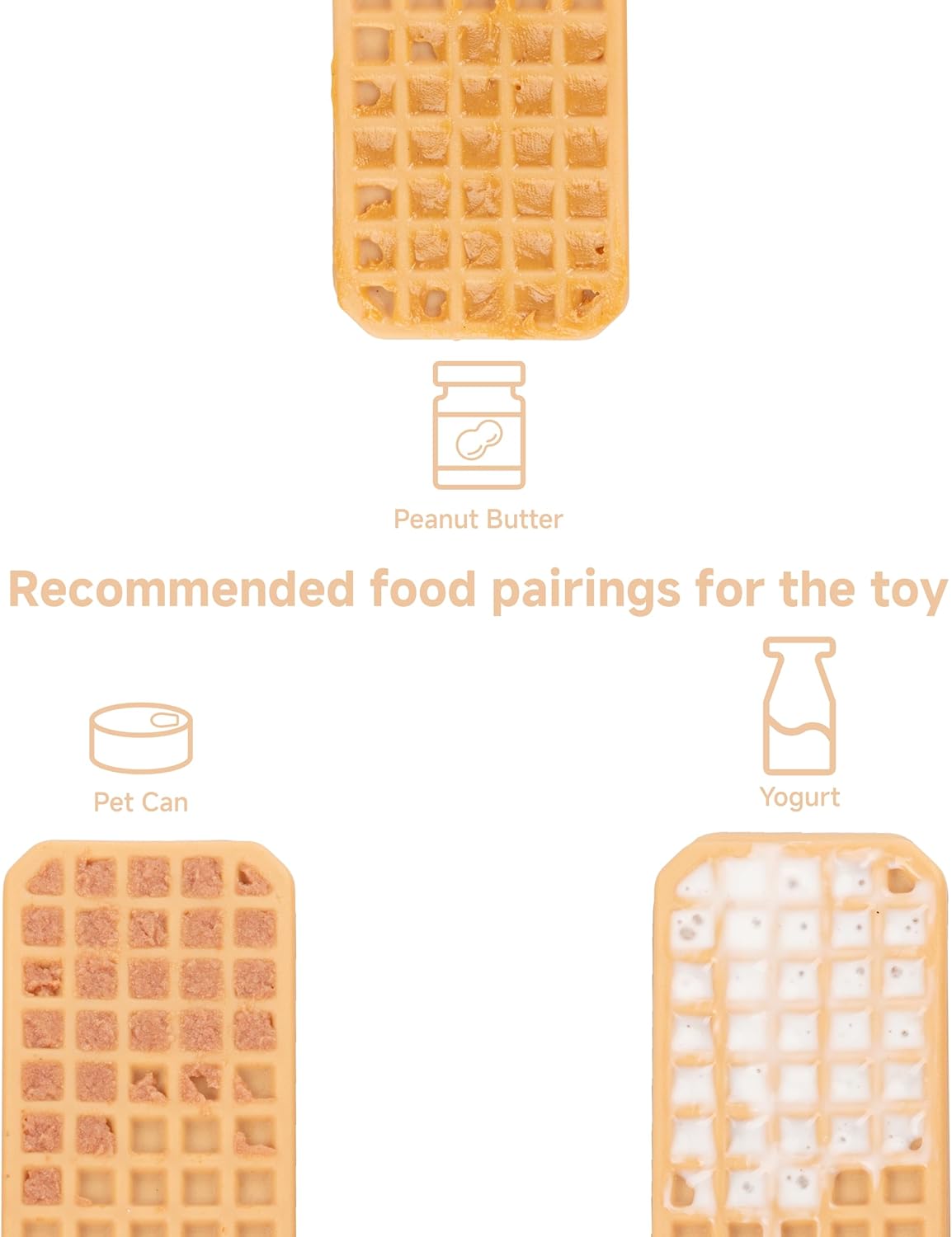 Durable Chew Toy for Large Dogs - Peanut Butter Flavor Dental Chew Toy, Long-Lasting Nylon for Aggressive Chewers, Reduces Tartar and Plaque