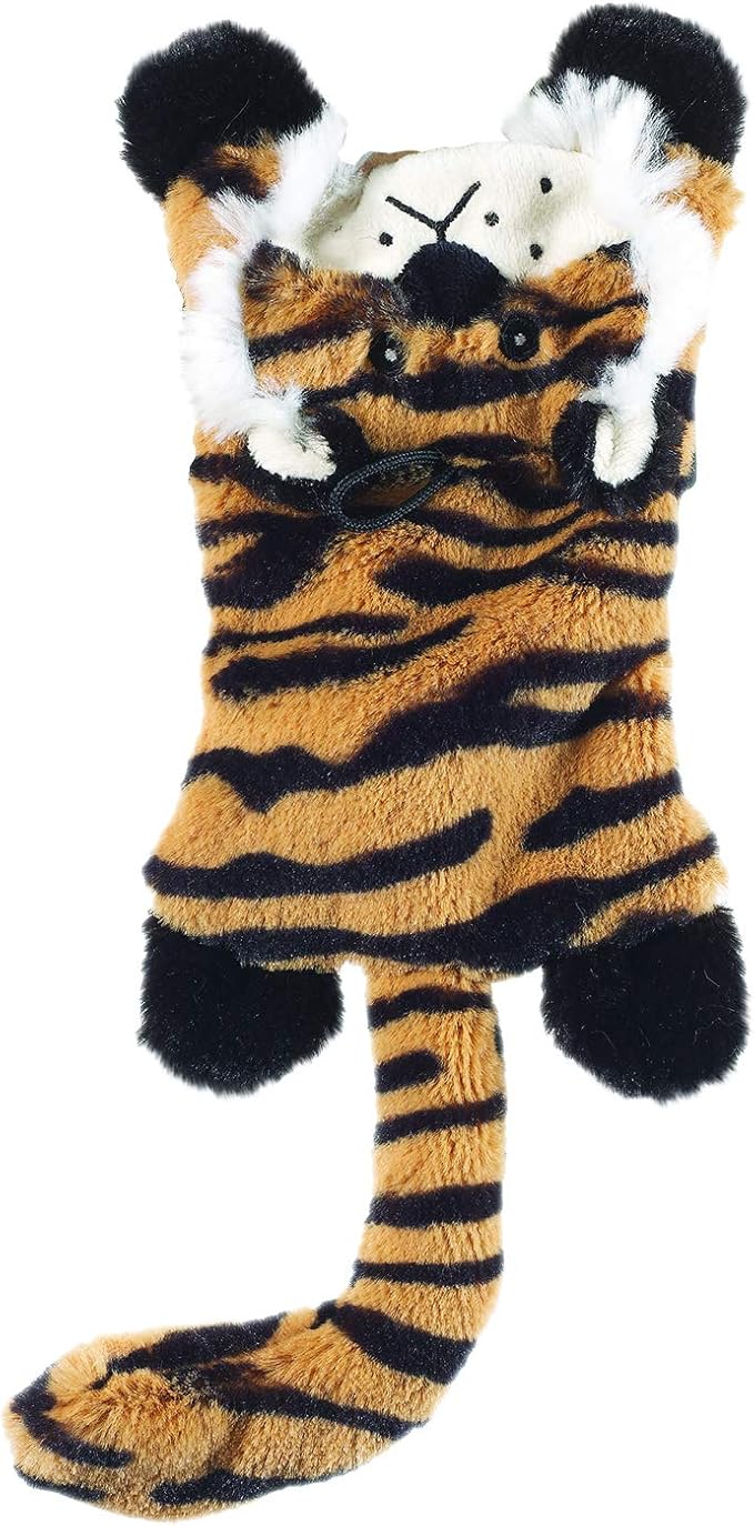 SPOT Skinneeez Flat Cat 11.5 Inch Stuffing-Free Plush Squeaky Dog Toy – Soft Interactive Toy for Mini and Small Dogs – Mess-Free Play for Light Chewers – Assorted Styles