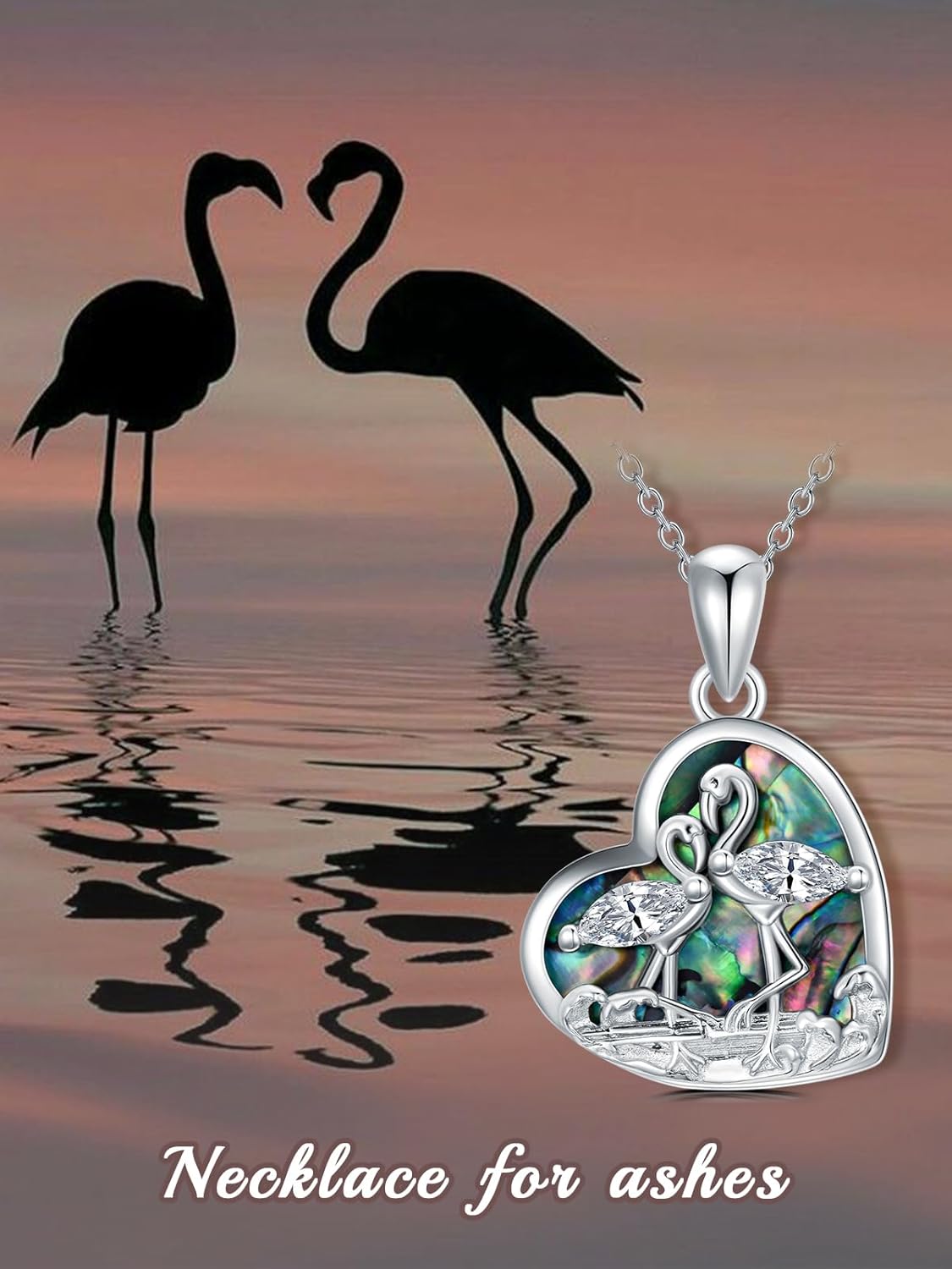 WINNICACA Urn Necklace for Ashes Sterling Silver Abalone Shell Cremation Jewelry for Ashes Jewelry Gifts for Nature Lovers Keepsake Memorial Jewelry for Women