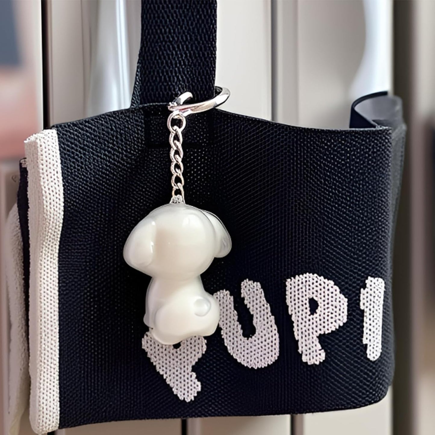 2 Pcs Dog Hair Keychain, Cute Dog Fur Keepsake Storage Bottle, Memorial Bottle Memory Jars for Pet Hair