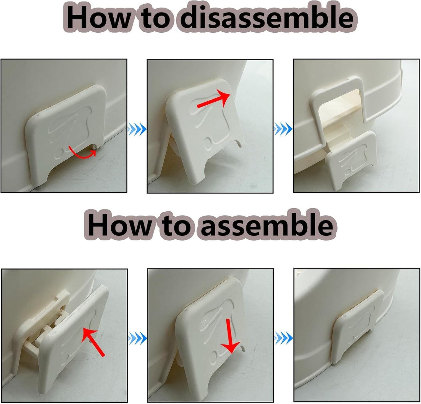 Tfwadmx Rabbit Litter Box Bunny Potty Training Litter Boxes Guinea Pig Corner Bedding Box Small Animal Toilet for Ferret,Chinchilla,Galesaur(White)