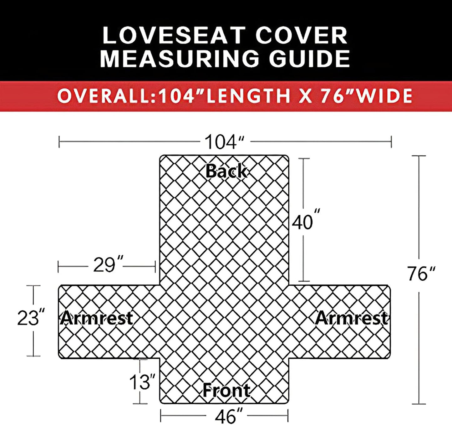 Easy-Going Reversible Loveseat Couch Cover for 2 Cushion Couch Sofa Cover for Dogs Water Resistant Furniture Protector with Foam Sticks Elastic Straps for Pet (Loveseat, Orange/Black)