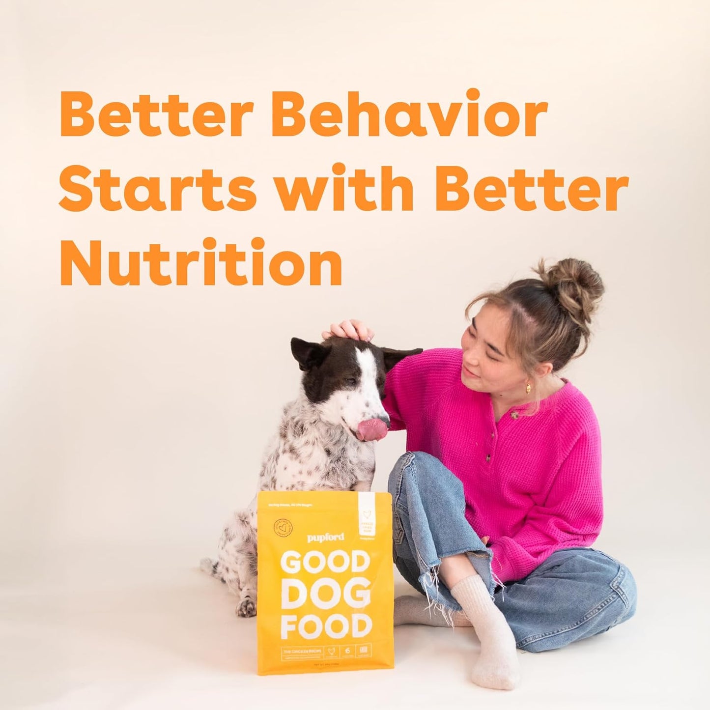 Pupford Good Dog Food, Freeze-Dried Raw, High-Protein, Superfood Ingredients, Vet-Approved, No Fillers or Artificial Additives (Chicken Recipe, 25 oz)