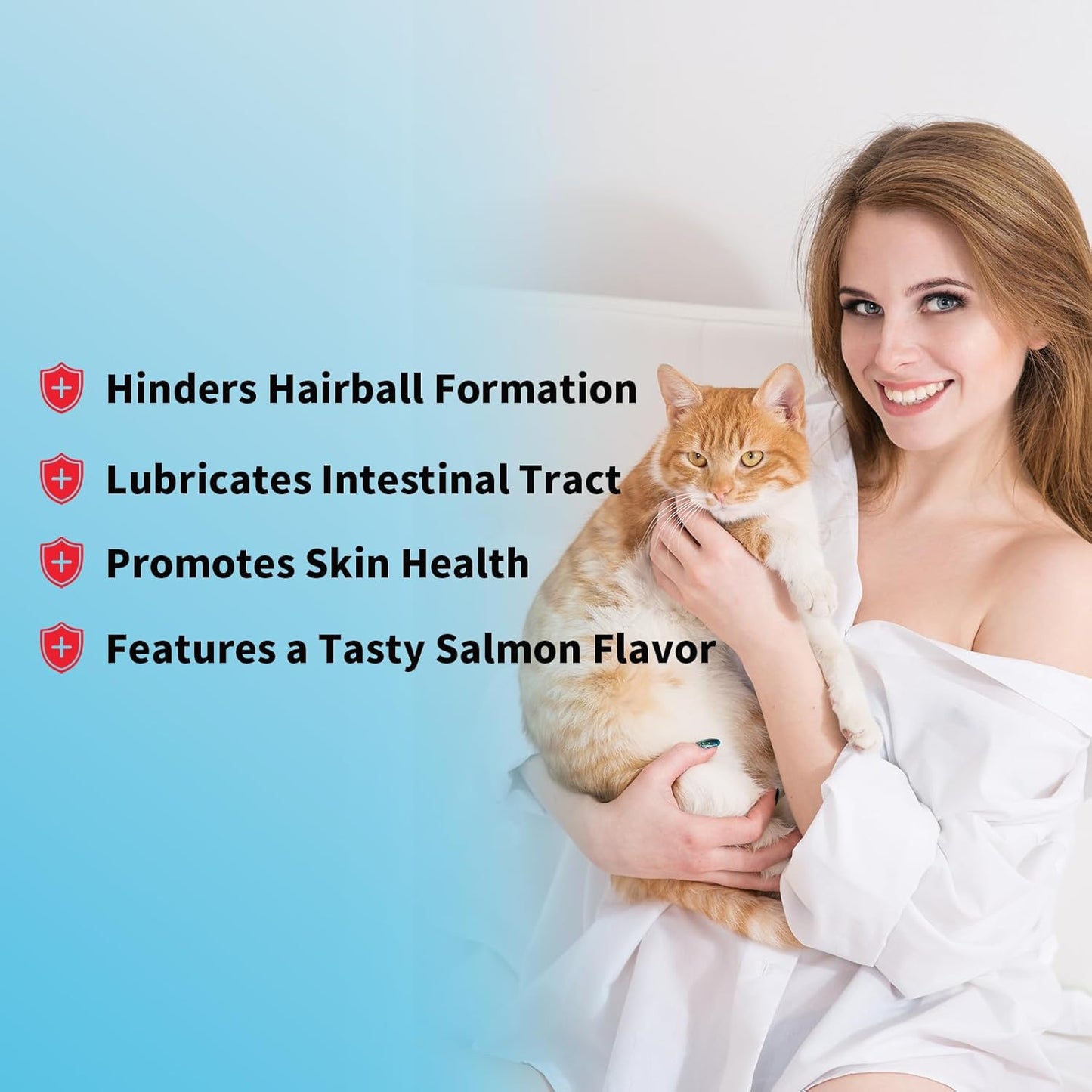 Cat Hairball Remedy, Hairball Remedy Gel for Cats and Kittens Pet, Care Cat Hairball Supplement-Hairball Treatment for Cats Furball Control Relief Remedy & Digestive Support Hair Ball Relief for Cats