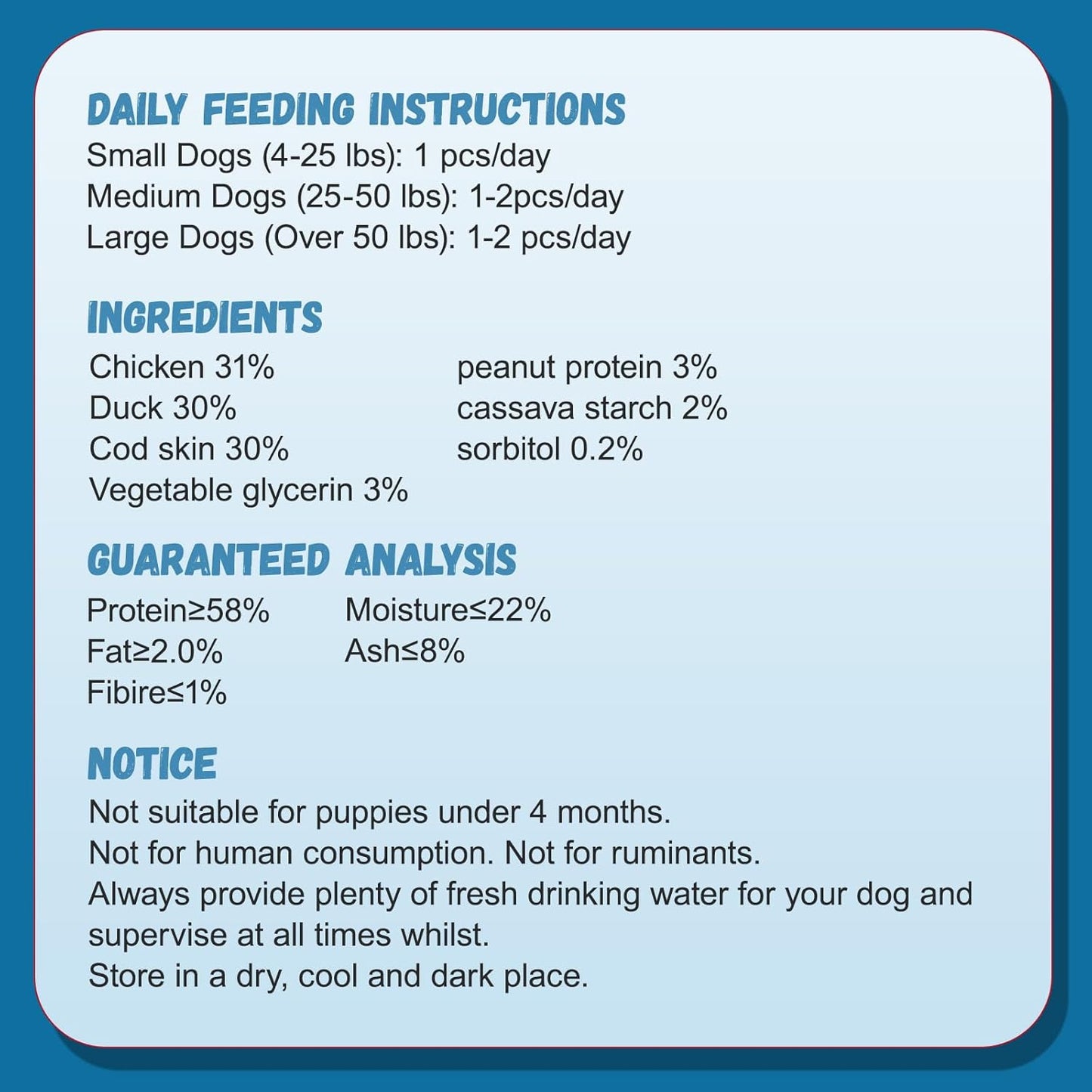 Dog Treats Chicken Duck Wrapped Cod Skin Sticks, Rawhide-Free, Grain-Free Dog Chewy Treats for Healthy Teeth and Coat,Training Treats for Small Medium Large Dogs, 9-10 Counts