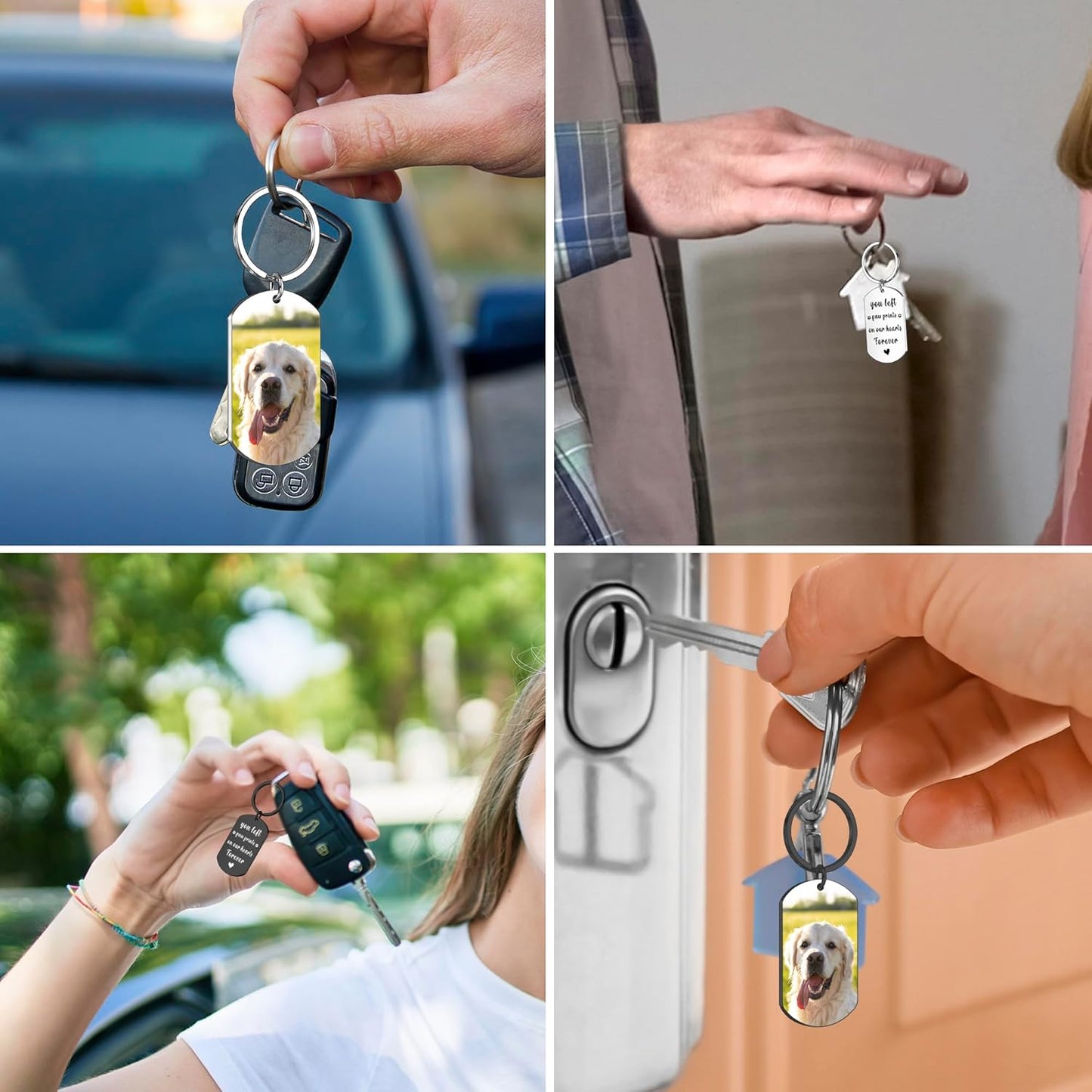 Pet Memorial Gifts for Dogs Cats, Custom Pet Memorial Keychain with Photo and Name, Sympathy Gift for Loss of Dog, Passing Away Gifts for Loss of Cat, Bereavement Remembrance Pet Loss Gift for Friend