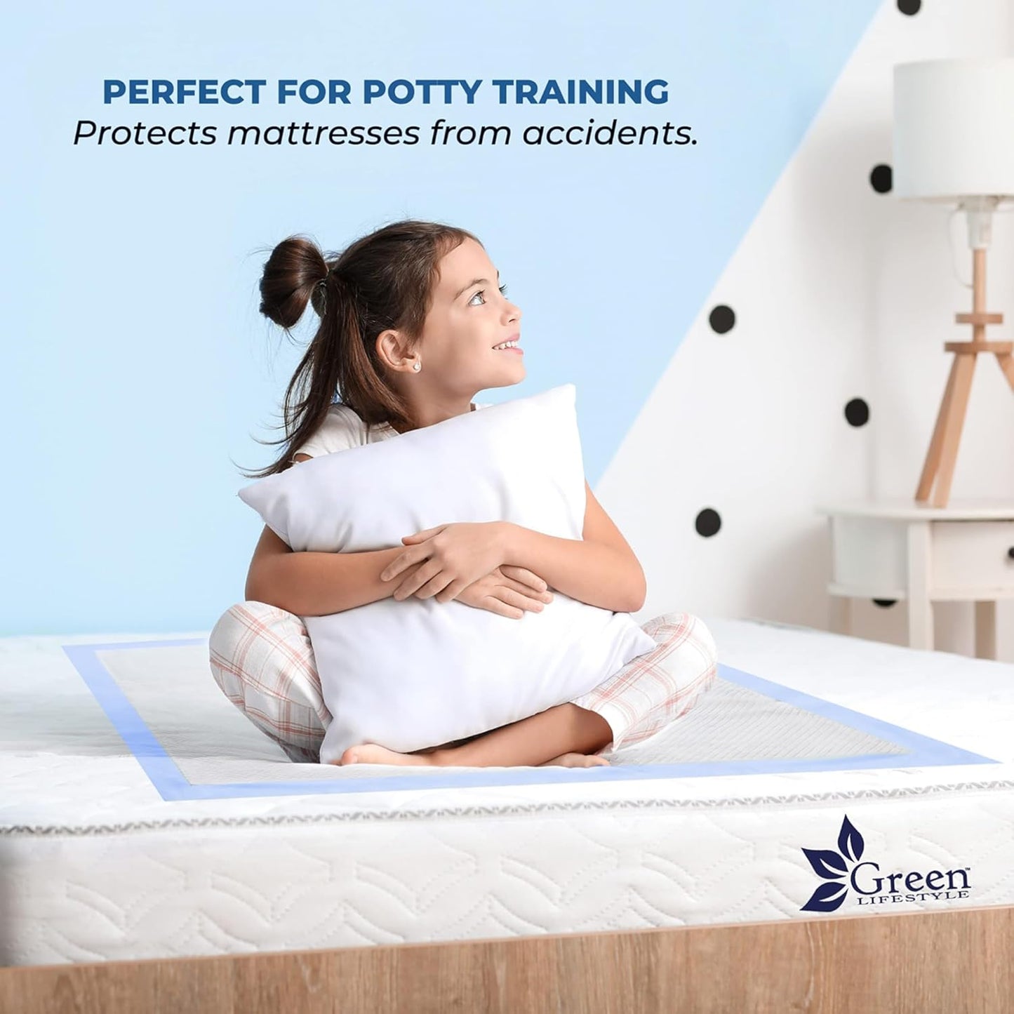 GREEN LIFESTYLE Disposable Underpads - Chucks Pads for Adults, Seniors and Children - Ideal for Incontinence Protection - Pet Disposable Pee Pads for Dogs, Cats (Pack of 50 - 36x36)