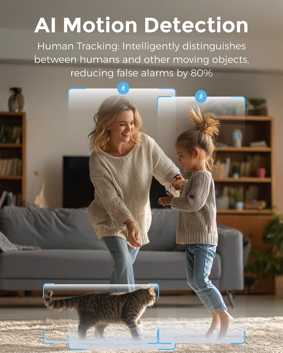 Devo Security Camera 2K | Indoor |Baby Monitor & Pet Camera | 2-Way Audio, Color Night Vision, Live Stream, Motion Alerts & Notifications White,1 Cam