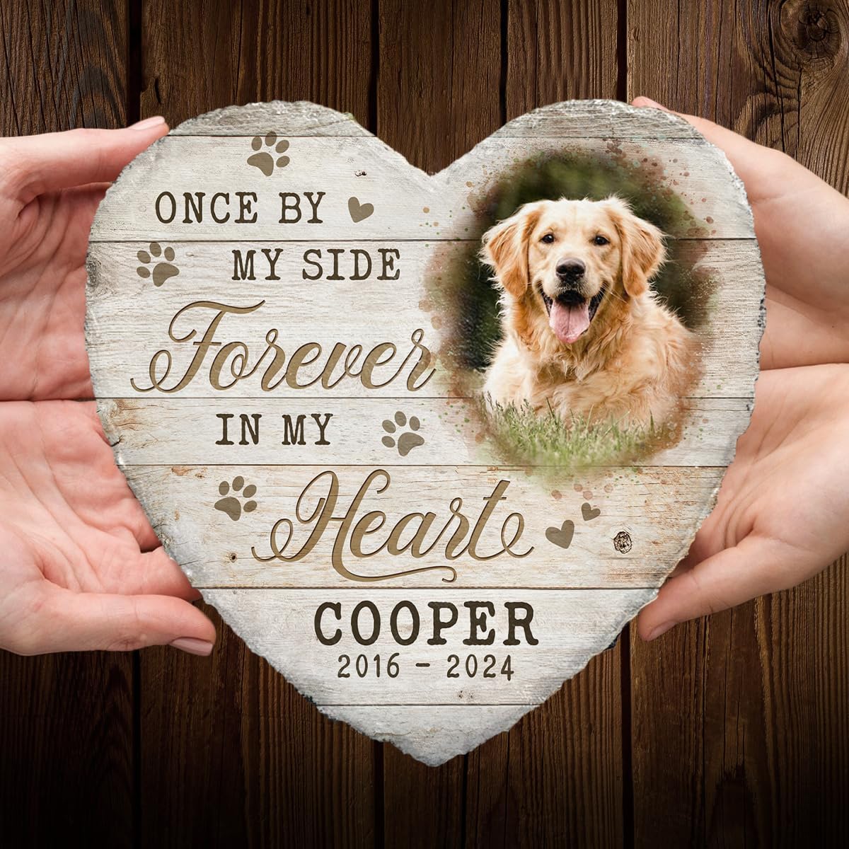 Personalized Pet Memorial Stones for Dogs - Heart Headstones Gifts for Dog Loss - Select Meaningful Quote - Sympathy Gifts to Honor Your Loved One