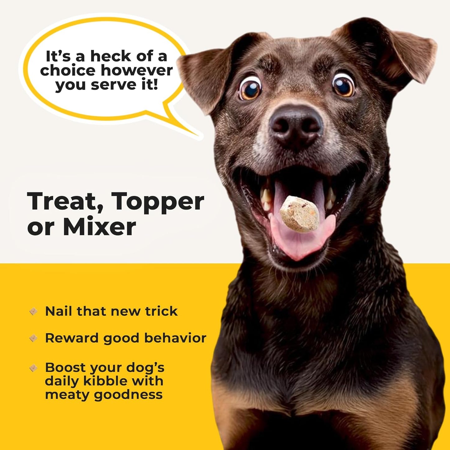 Beef Lover - Freeze Dried Beef Liver Dog Treats - Single Ingredient Human Grade Raw Beef Liver Bites for Training, Meal Topper, No Additives, High Protein, 31g Per Cup, 14oz Bag