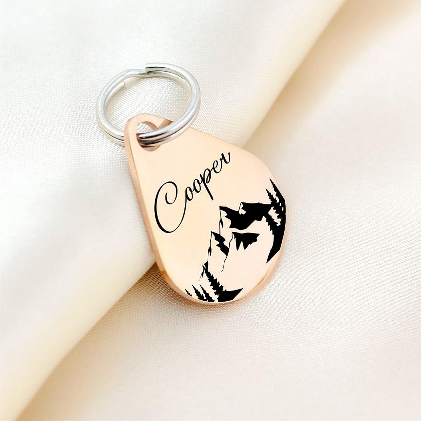 Custom Dog Tags, Double Sided Engraved Stainless Steel Pet Id Tags for Dogs, Cat & Dog Collar Charm Microchips, Lightweight Sturdy Cute Cat Id Tags, Personalized Dog (Black, Front 3)