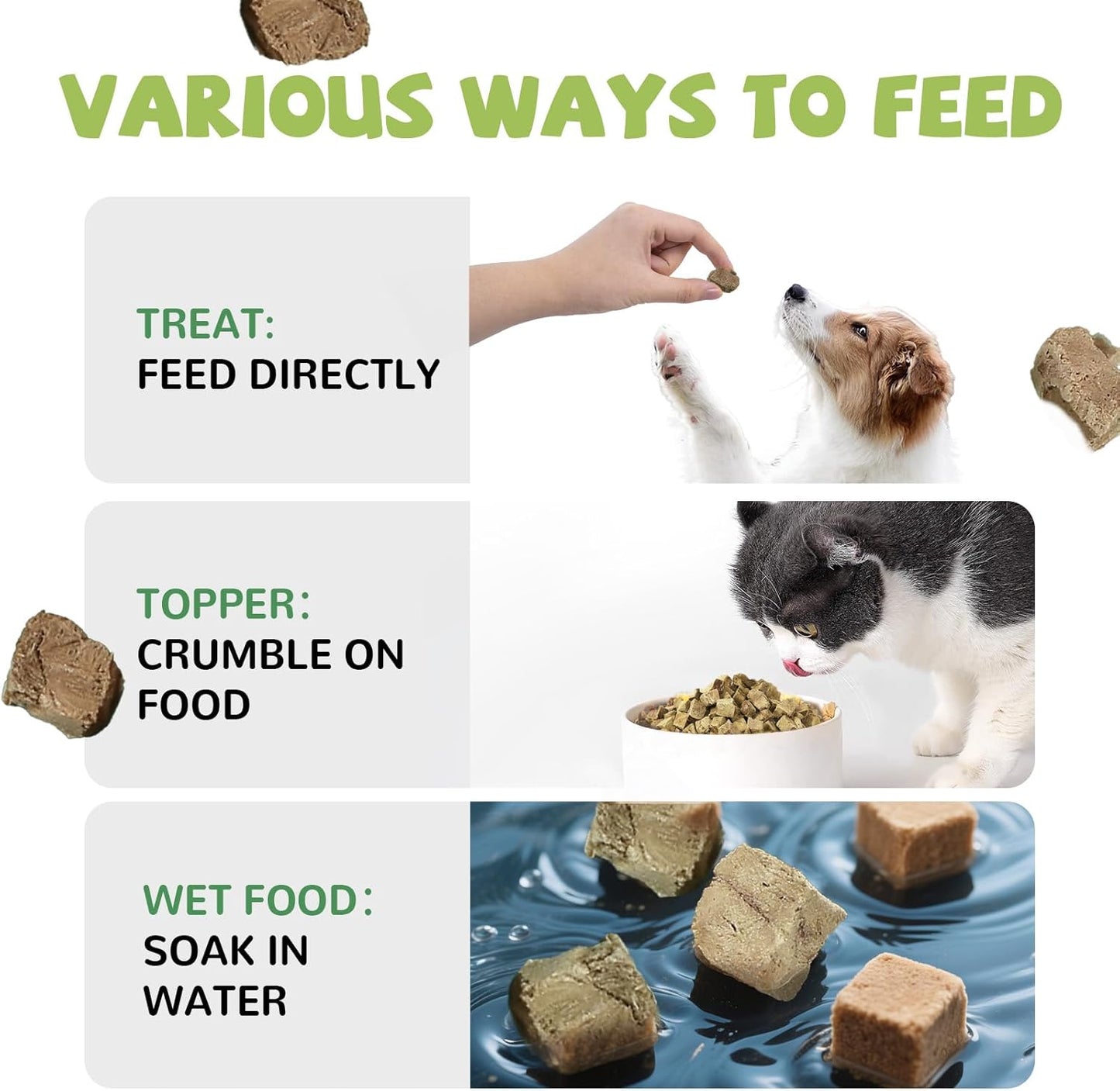 Freeze Dried Chicken Liver Pet Treats, High Protein Freeze-Dried Pet Food for Dogs, Cats, Fresh Ingredient Snacks, 2.1 oz, Rawhide Free&Grain Free