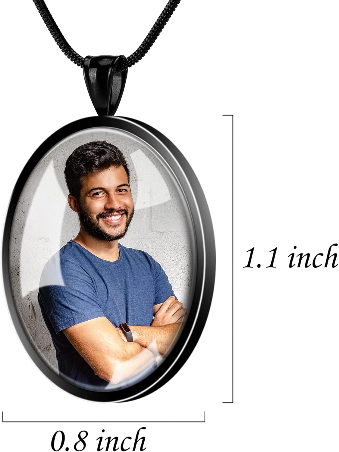 Farfume Personalized Pet Urn Necklace for Dog Cat Ashes Cremation Pet Memorial Customized Photo Text Engraving Pendant Keepsake Funeral Jewelry