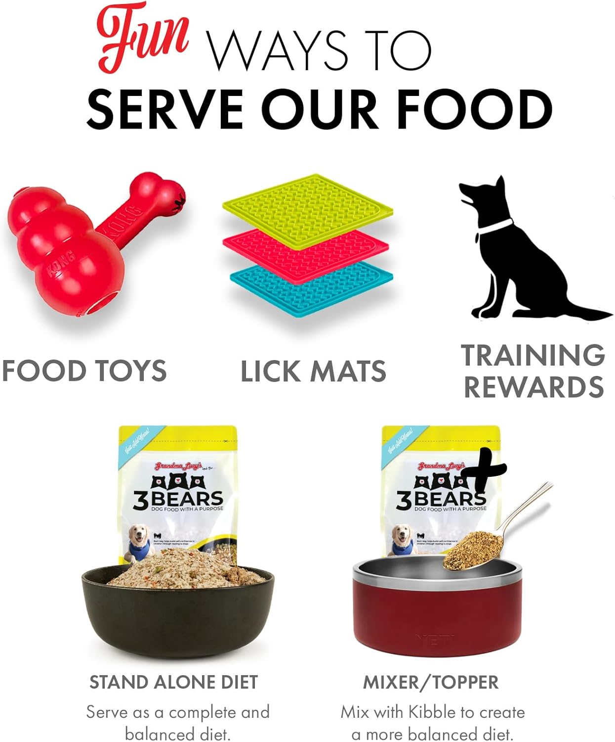 Grandma Lucy's 3 Bears Chicken Dog Food - 1lb