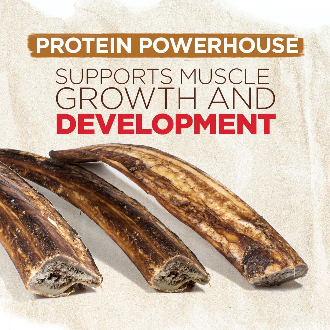 Natural Farm Rib Bones for Dogs (6 Inch, 8 Pack) - Beef Ribs for Dogs, Farm-Raised Cattle - Slow-Roasted Flavor - Low Odor for Indoor, Outdoor Chewing - Promotes Dental Health