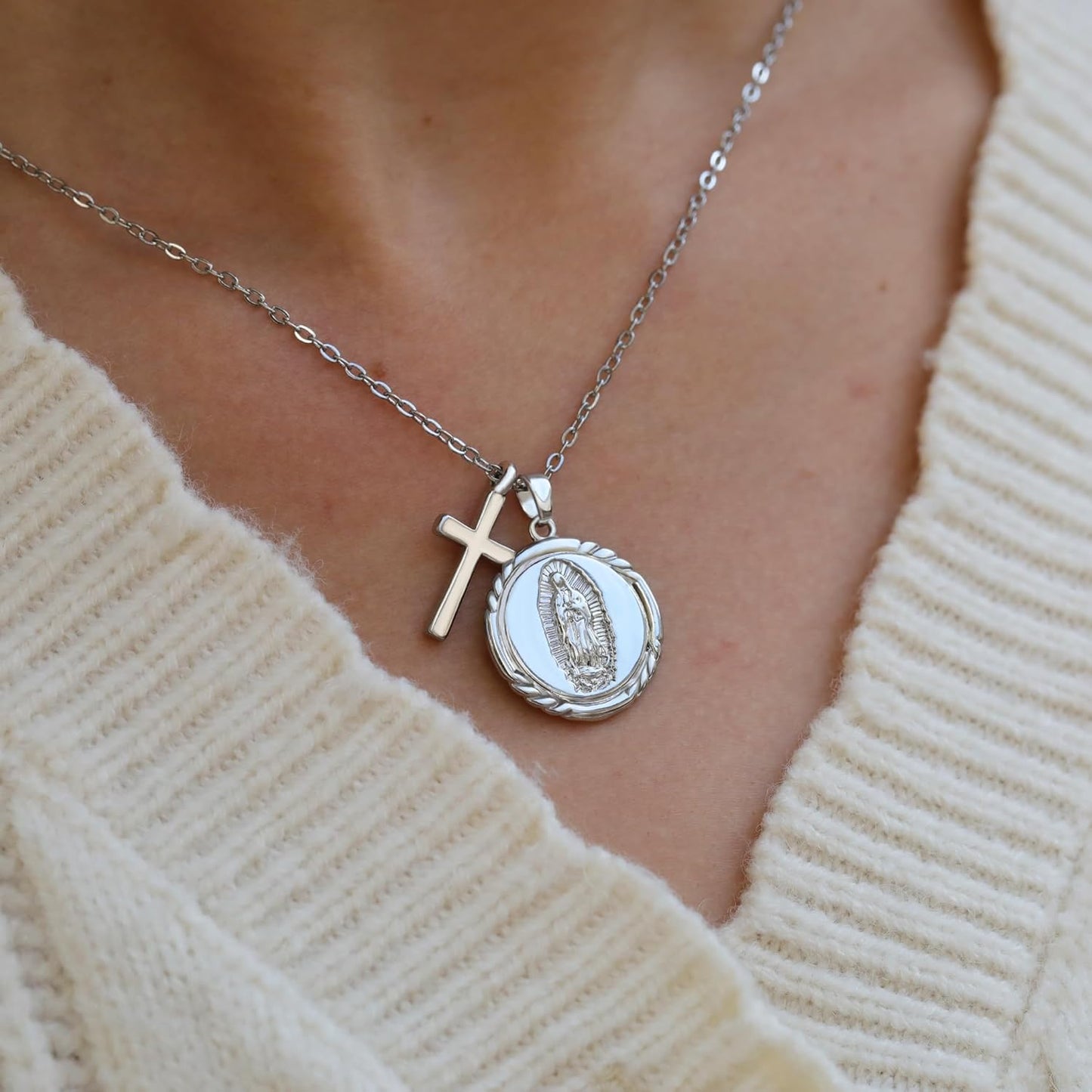 Baydurcan Pendant Necklace for Women Evil Eye Ankh Bow Necklace for Friends Sister Birthday Just Because Christmas Gifts