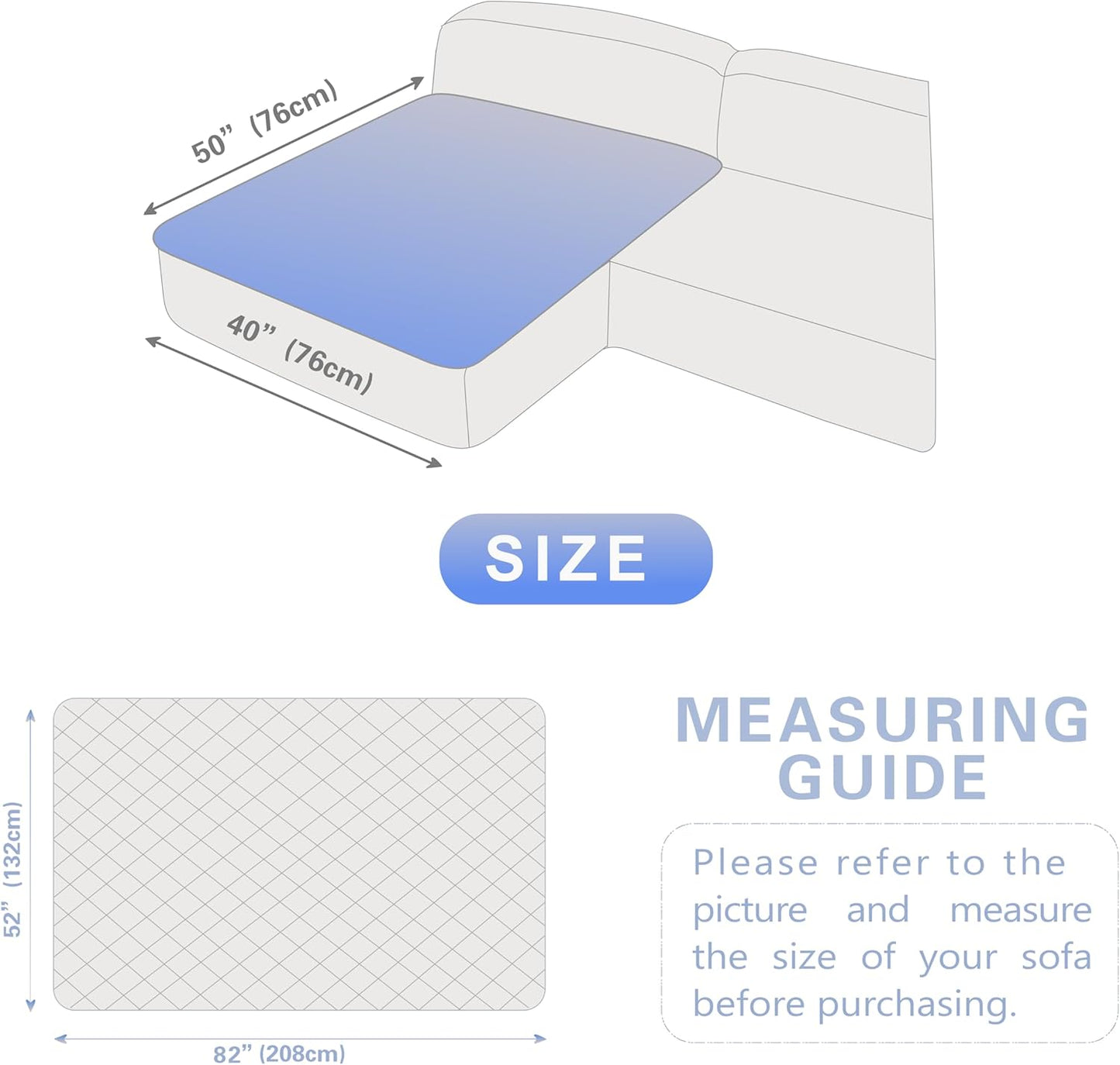 Dogs/Cats Bed Mats, Dog Pad Washable Removable Couch Cover with Anti-Slip Back, Plush Long Fur Mat, Perfect for Small, Medium and Large Dogs.(Noble Gray-Bubble, 40"x50")