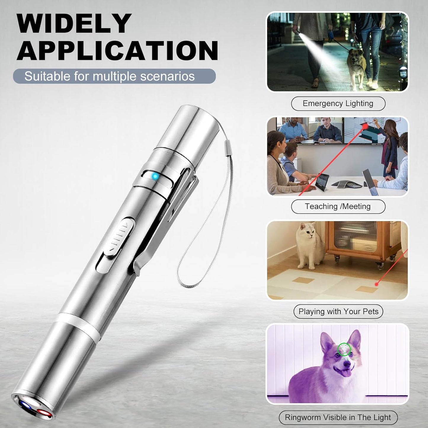 Bird Laser Pointer Toy,Cat Toys, Laser Pointer with 5 Adjustable Patterns, Dog Laser Toy, USB Recharge Laser, Long Range and 3 Modes Training Chaser Interactive Toy