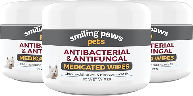 Smiling Paws Pets Wipe for Dogs & Cats - 50ct (3 Pack)