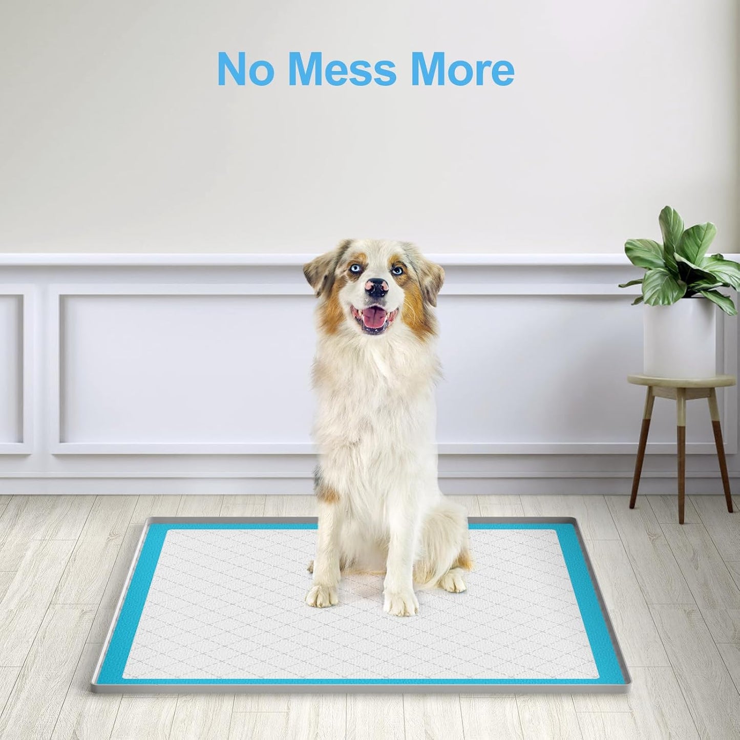 Pee Pad Holder for Dogs,Silicone Dog Puppy Pad Holder, 34 x 28 No Spill Raised Lip High Edge,Portable, Leak-Proof Mat Holder for Dog Training Pads,Square Potty Trays for Home Floor Protection