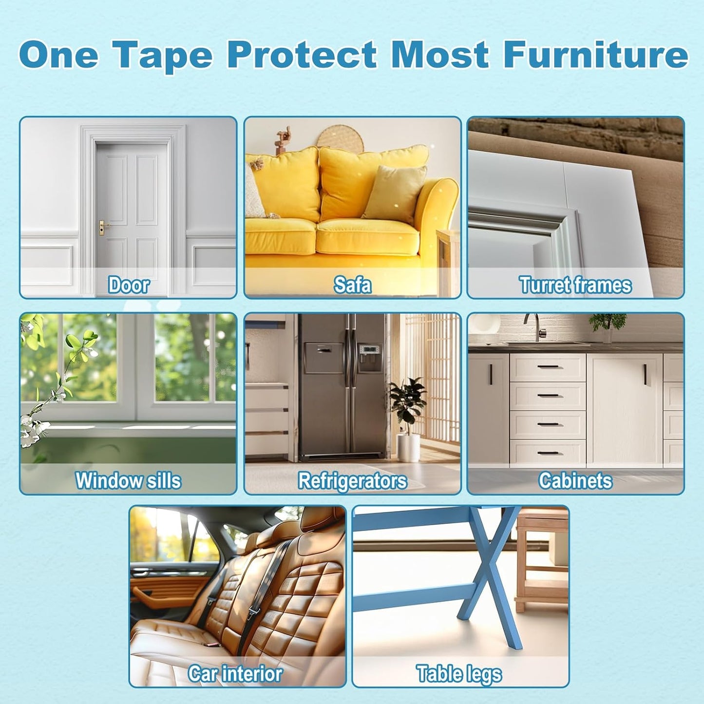 Cat Scratch Furniture Protector, 15.7"x118" Couch Protector From Claws, Single-Sided Sticky Clear Deterrent for Furniture, Door, Walls