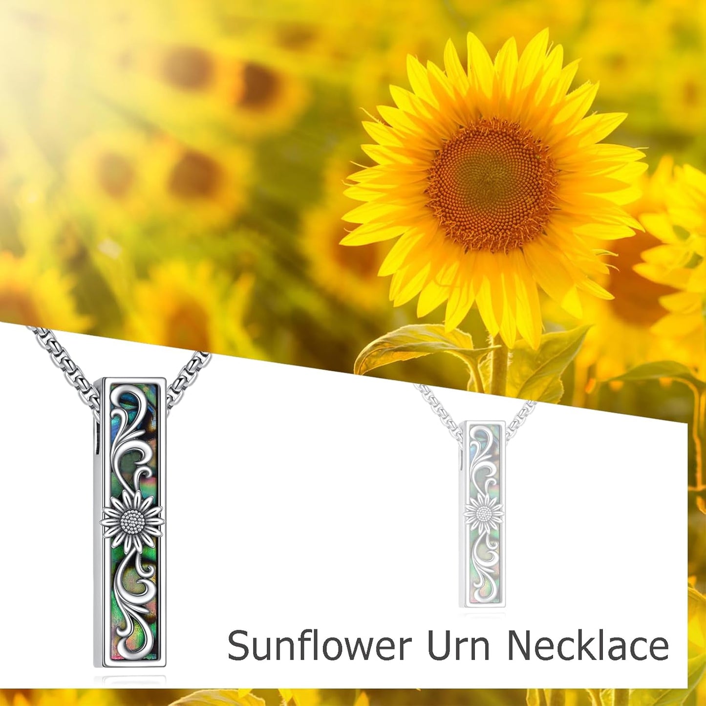Urn Necklaces for Ashes Sterling Silver 3D Vertical Bar Memorial Pendant for Loved Ones Keepsake Cremation Jewelry Gifts for Women Men